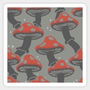 Sparkling Mushroom Pattern 1 Sticker